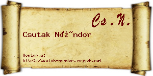 Csutak Nándor névjegykártya