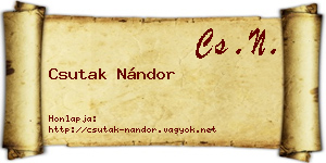 Csutak Nándor névjegykártya