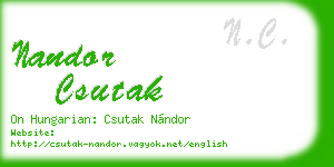 nandor csutak business card